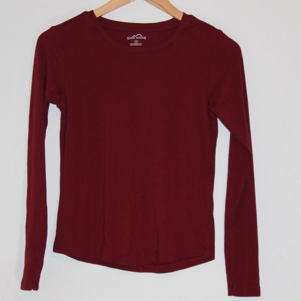 Eddie Bauer Red Crew Neck T-shirt Size Small